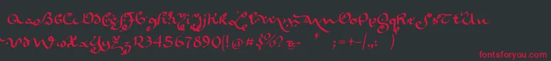 Karabennemsi Font – Red Fonts on Black Background