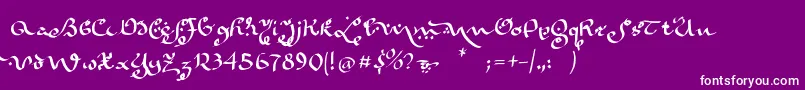 Karabennemsi Font – White Fonts on Purple Background