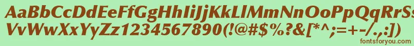 fuente OptimaLtExtraBlackItalic – Fuentes Marrones Sobre Fondo Verde