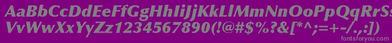 Czcionka OptimaLtExtraBlackItalic – szare czcionki na fioletowym tle