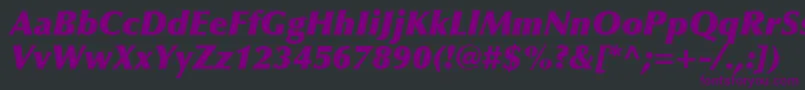 フォントOptimaLtExtraBlackItalic – 黒い背景に紫のフォント