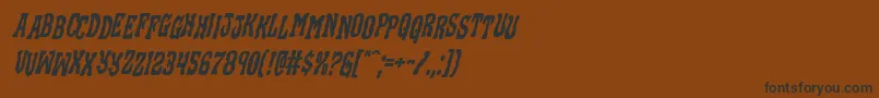 Blackgunkstagital Font – Black Fonts on Brown Background