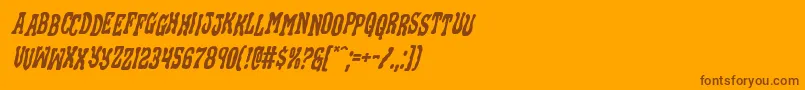 Blackgunkstagital Font – Brown Fonts on Orange Background