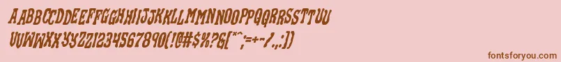 Blackgunkstagital Font – Brown Fonts on Pink Background