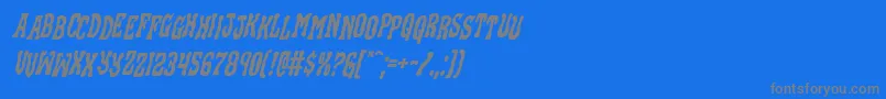 Blackgunkstagital Font – Gray Fonts on Blue Background