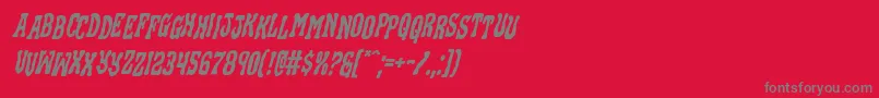 Blackgunkstagital Font – Gray Fonts on Red Background