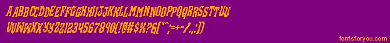 Blackgunkstagital Font – Orange Fonts on Purple Background
