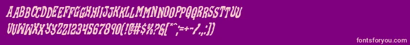 Blackgunkstagital Font – Pink Fonts on Purple Background