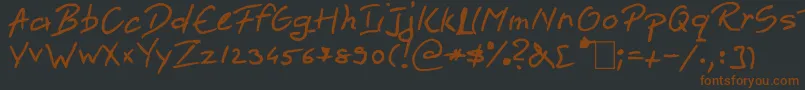Pen2 Font – Brown Fonts on Black Background