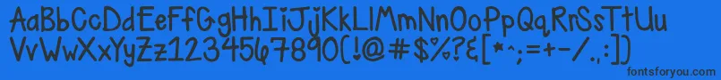 Kgrayofsunshine Font – Black Fonts on Blue Background