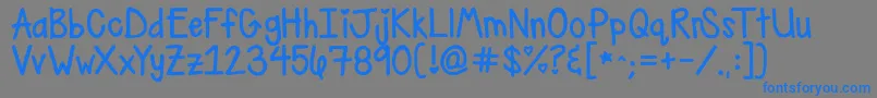 Kgrayofsunshine Font – Blue Fonts on Gray Background