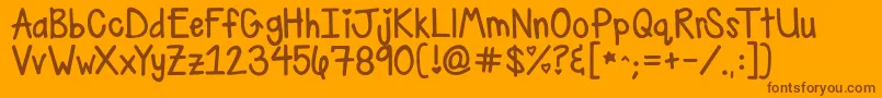 Kgrayofsunshine Font – Brown Fonts on Orange Background