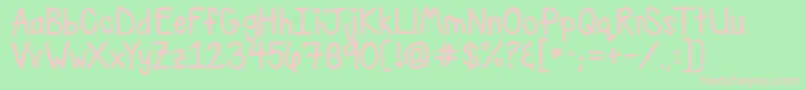 Kgrayofsunshine Font – Pink Fonts on Green Background