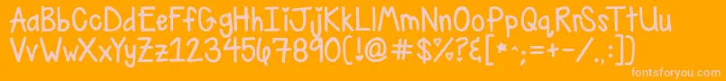 Kgrayofsunshine Font – Pink Fonts on Orange Background
