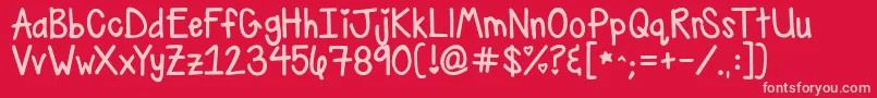 Kgrayofsunshine Font – Pink Fonts on Red Background