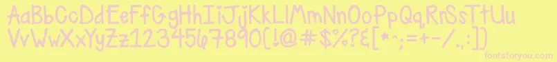 Kgrayofsunshine Font – Pink Fonts on Yellow Background