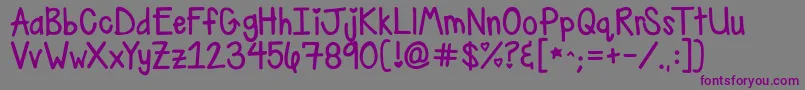 Kgrayofsunshine Font – Purple Fonts on Gray Background