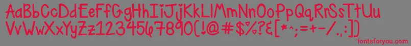 Kgrayofsunshine Font – Red Fonts on Gray Background