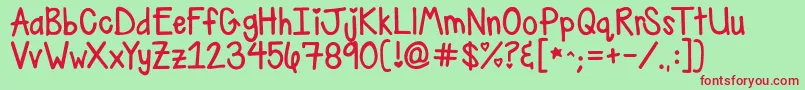 Kgrayofsunshine Font – Red Fonts on Green Background