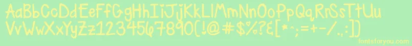 Kgrayofsunshine Font – Yellow Fonts on Green Background