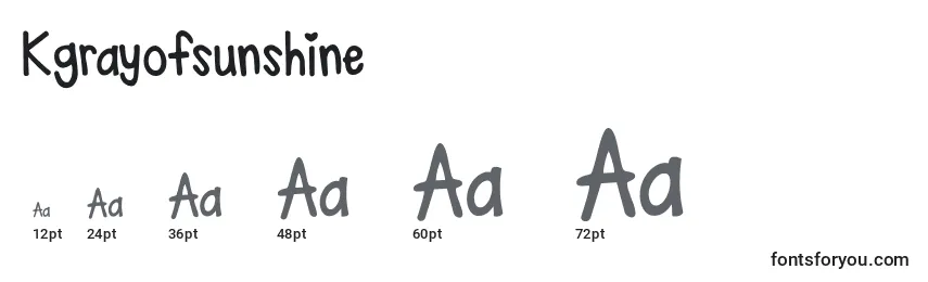 Размеры шрифта Kgrayofsunshine