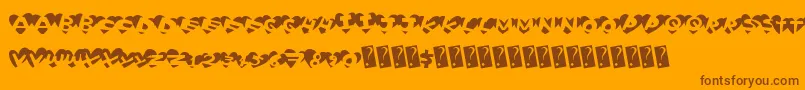 Heartballer Font – Brown Fonts on Orange Background