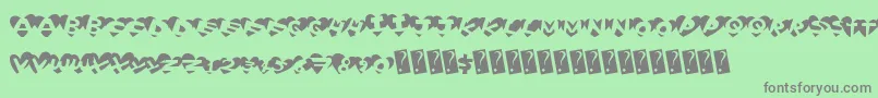 Heartballer Font – Gray Fonts on Green Background
