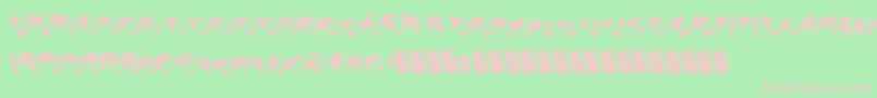 Heartballer Font – Pink Fonts on Green Background