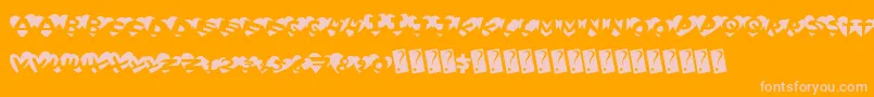 Lisätietoja Heartballer-fontista Heartballer-fontti – vaaleanpunaiset fontit oranssilla taustalla