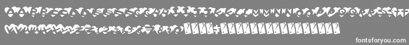 Heartballer Font – White Fonts on Gray Background