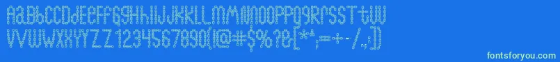 Chainfontopen Font – Green Fonts on Blue Background