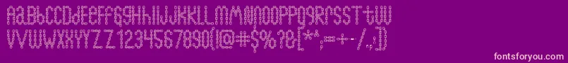 Chainfontopen-Schriftart – Rosa Schriften auf violettem Hintergrund