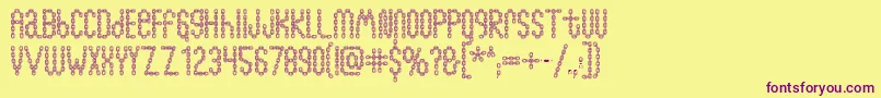 Chainfontopen Font – Purple Fonts on Yellow Background