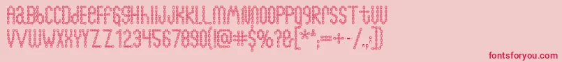 Chainfontopen Font – Red Fonts on Pink Background