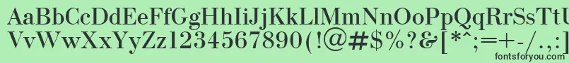 OlgaPlain.001.001 Font – Black Fonts on Green Background