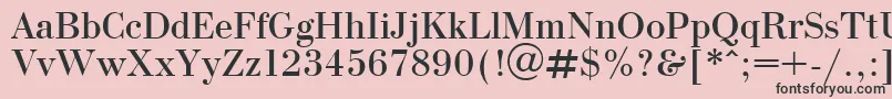 OlgaPlain.001.001 Font – Black Fonts on Pink Background