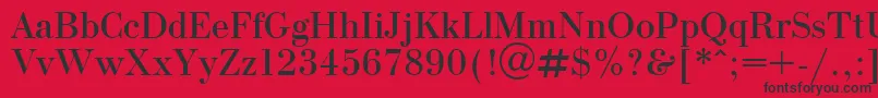 OlgaPlain.001.001 Font – Black Fonts on Red Background