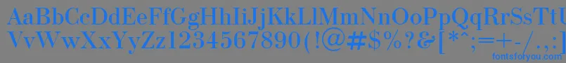 OlgaPlain.001.001 Font – Blue Fonts on Gray Background