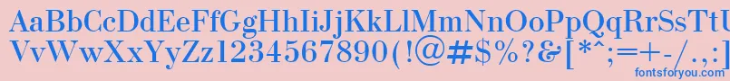 OlgaPlain.001.001 Font – Blue Fonts on Pink Background