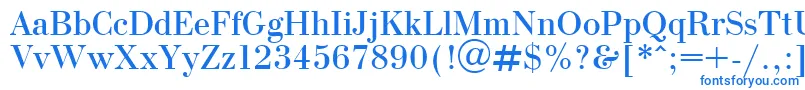 フォントOlgaPlain.001.001 – 白い背景に青い文字