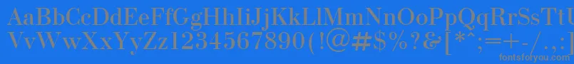 OlgaPlain.001.001 Font – Gray Fonts on Blue Background
