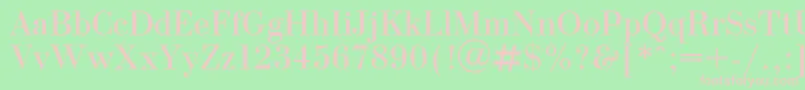 OlgaPlain.001.001 Font – Pink Fonts on Green Background