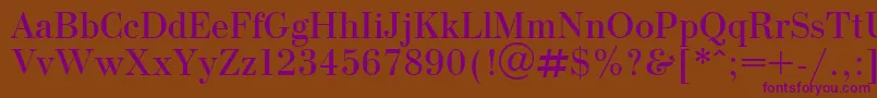 OlgaPlain.001.001 Font – Purple Fonts on Brown Background