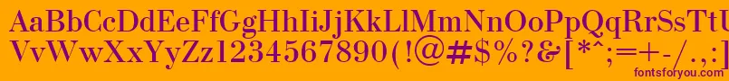 OlgaPlain.001.001 Font – Purple Fonts on Orange Background