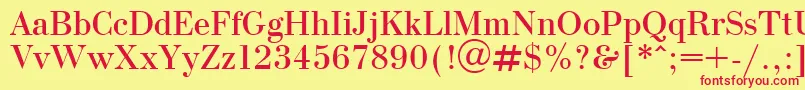 OlgaPlain.001.001 Font – Red Fonts on Yellow Background