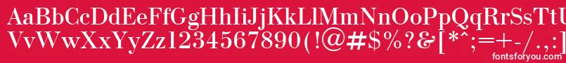 OlgaPlain.001.001 Font – White Fonts on Red Background