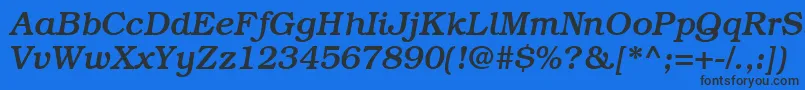 BookmanmediumRegularitalic Font – Black Fonts on Blue Background