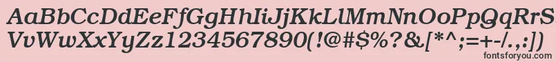 BookmanmediumRegularitalic Font – Black Fonts on Pink Background