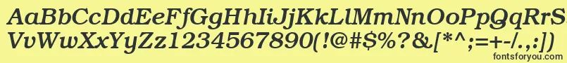 BookmanmediumRegularitalic Font – Black Fonts on Yellow Background