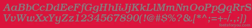 BookmanmediumRegularitalic Font – Gray Fonts on Red Background